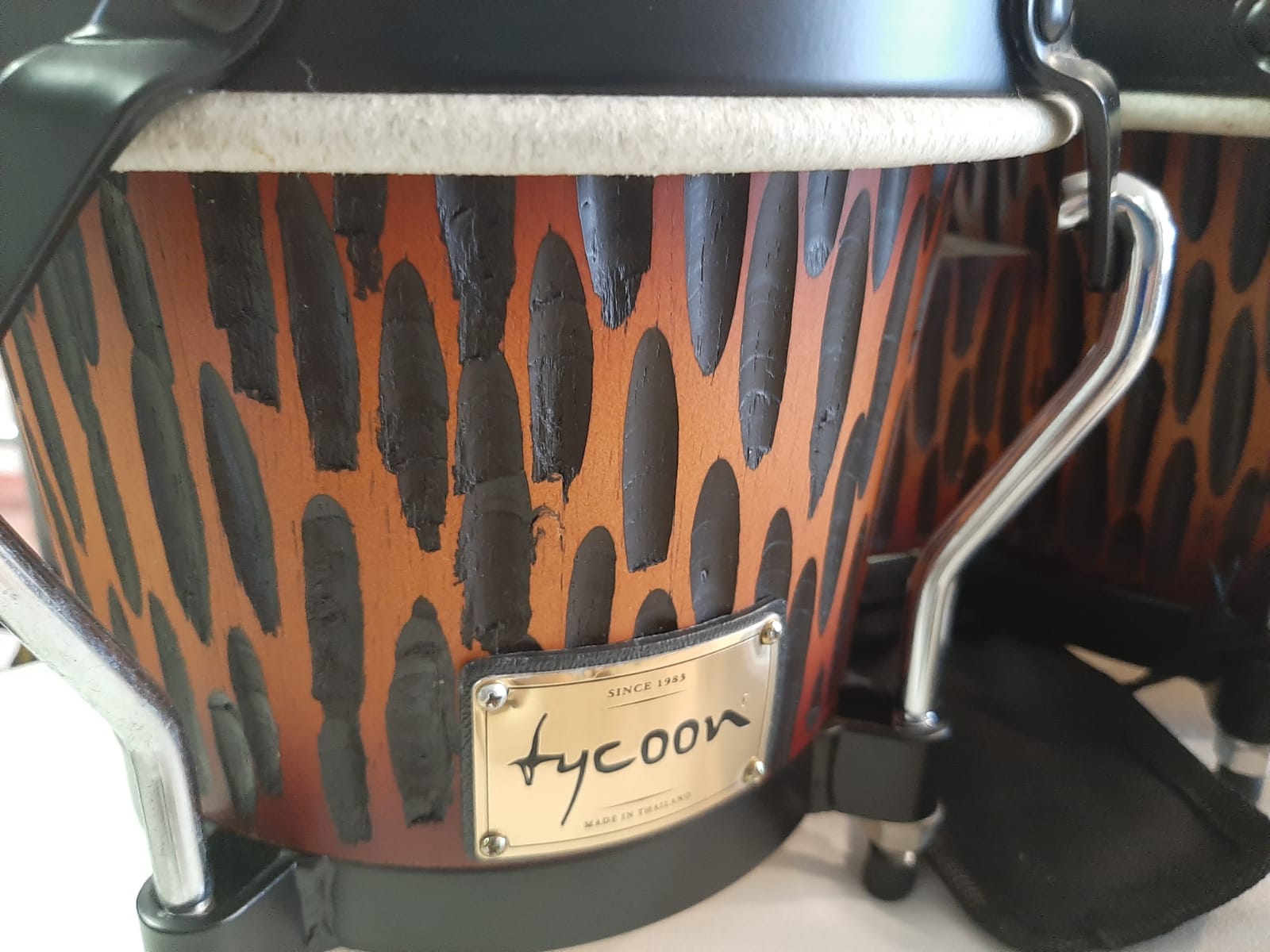 Tycoon 7'' & 8½'' Supremo Select Series Bongos - Chiseled Orange Finish